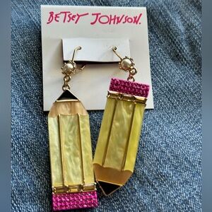 Betsey Johnson Pencil Earrings